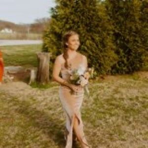 Baltic Born Velvet Champagne Dress